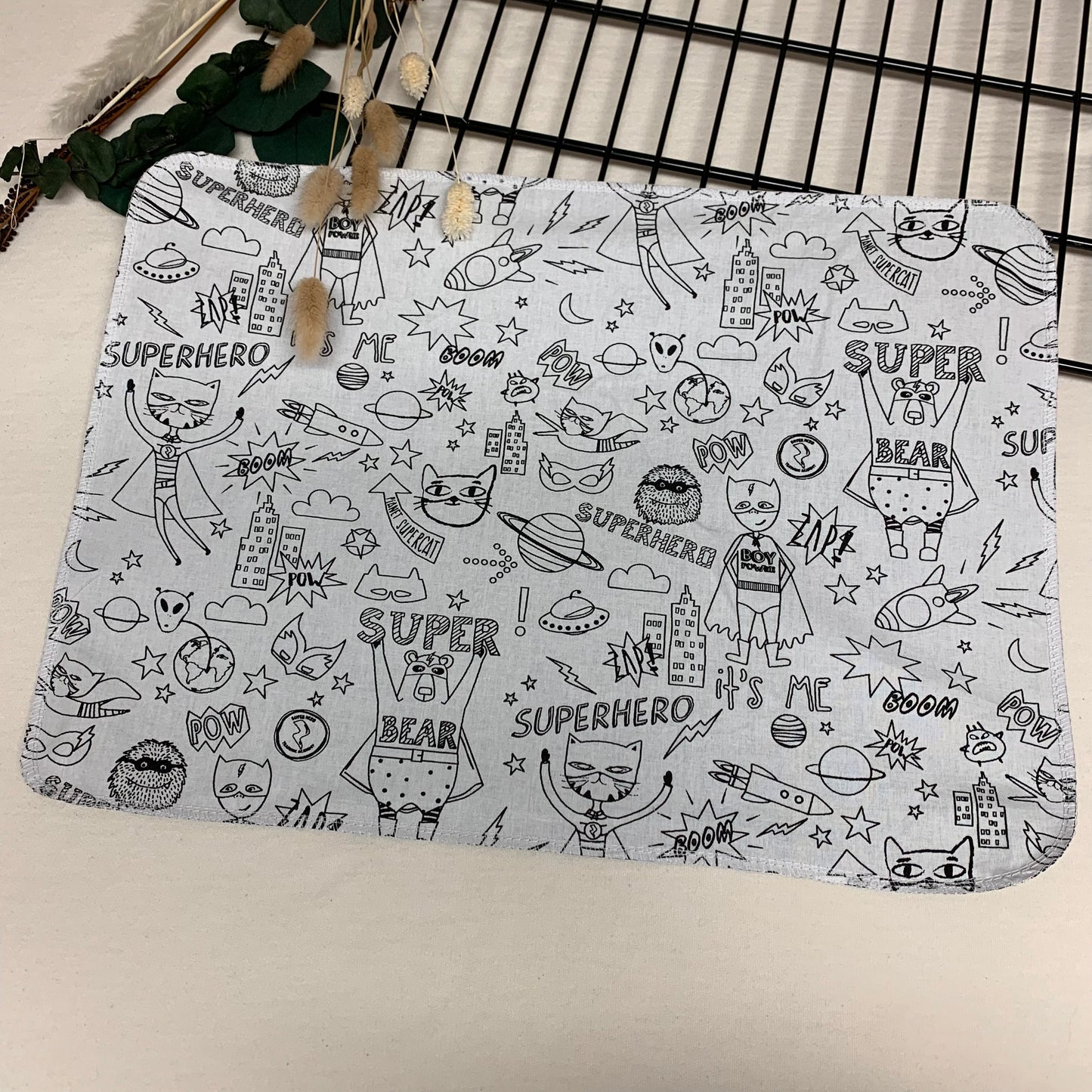 Napperon à colorier En mode super héros