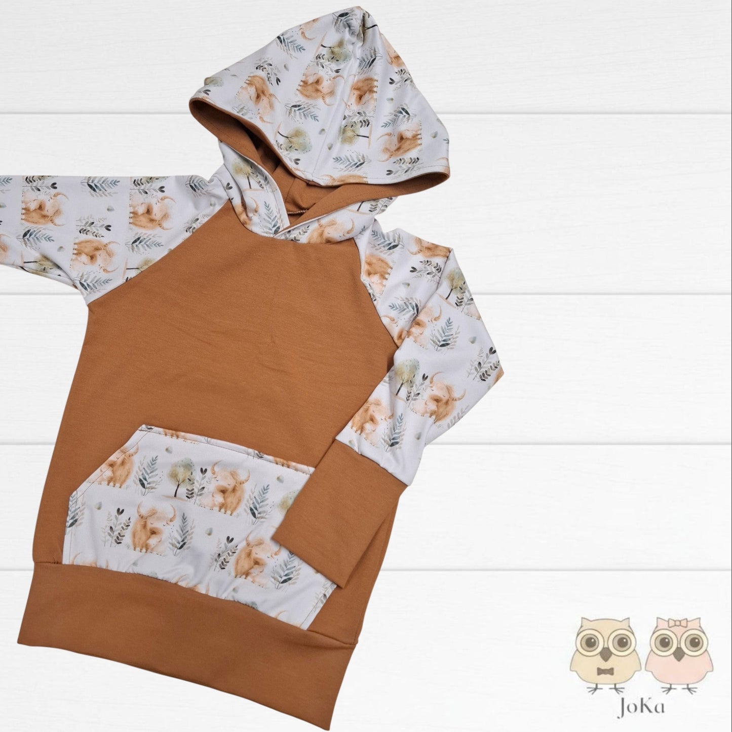 Hoodie évolutif Maman et bébé vache highland