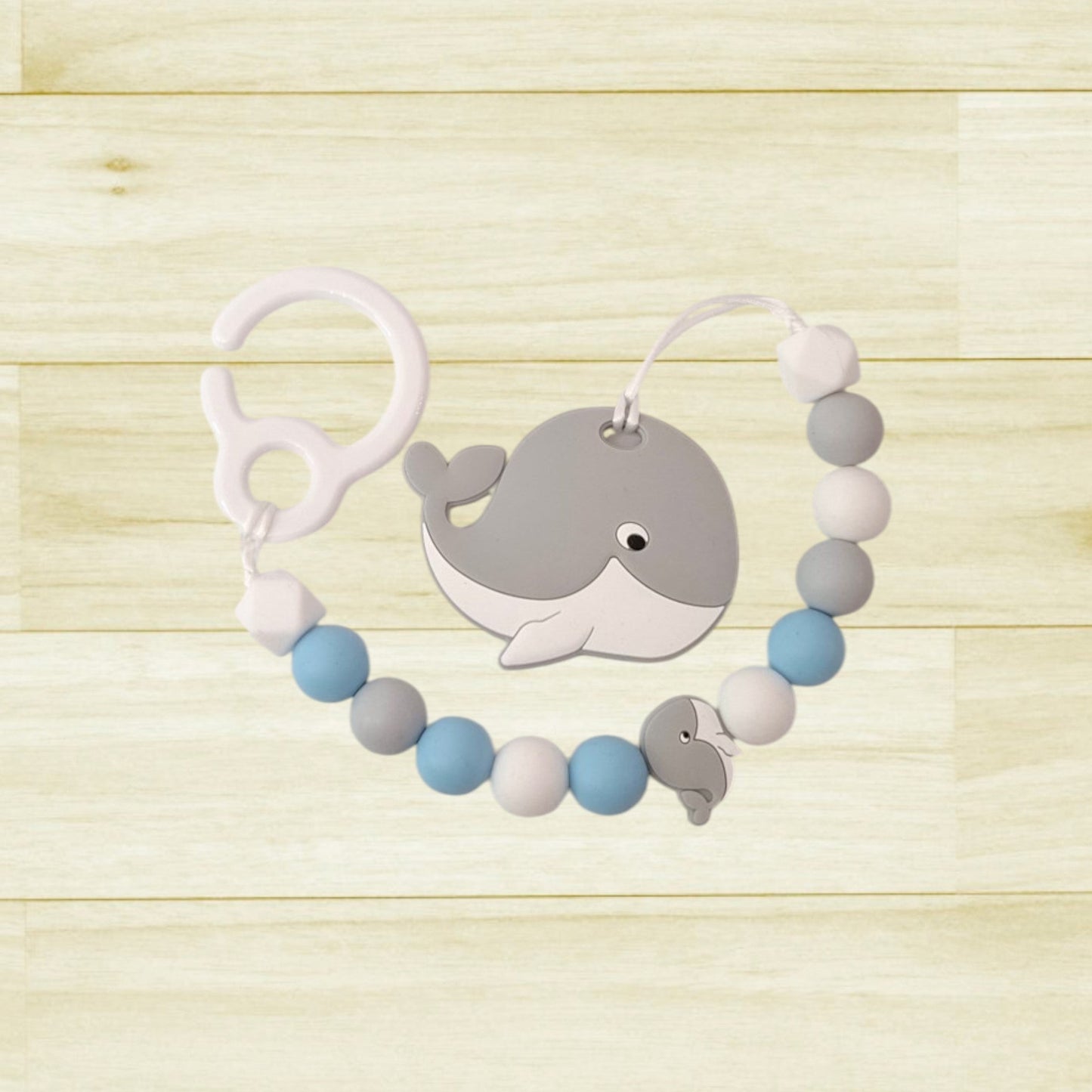 Jouet de poussette Baleine grise
