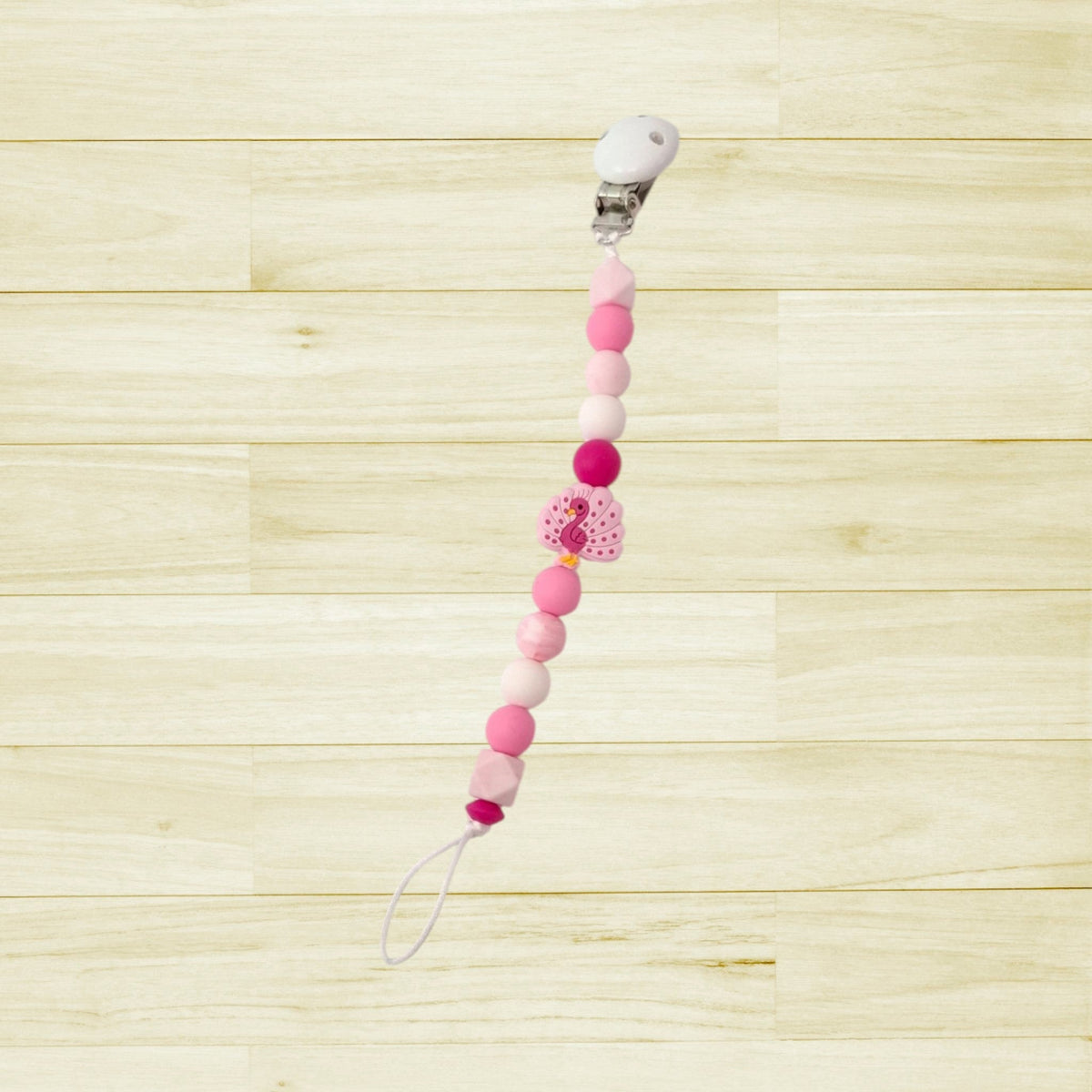 Attache-suce Paon rose 3D