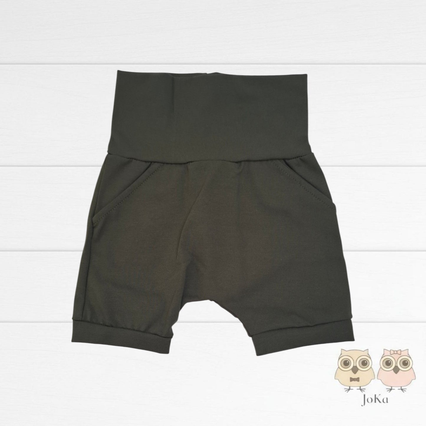 Short évolutif uni Vert khaki 28
