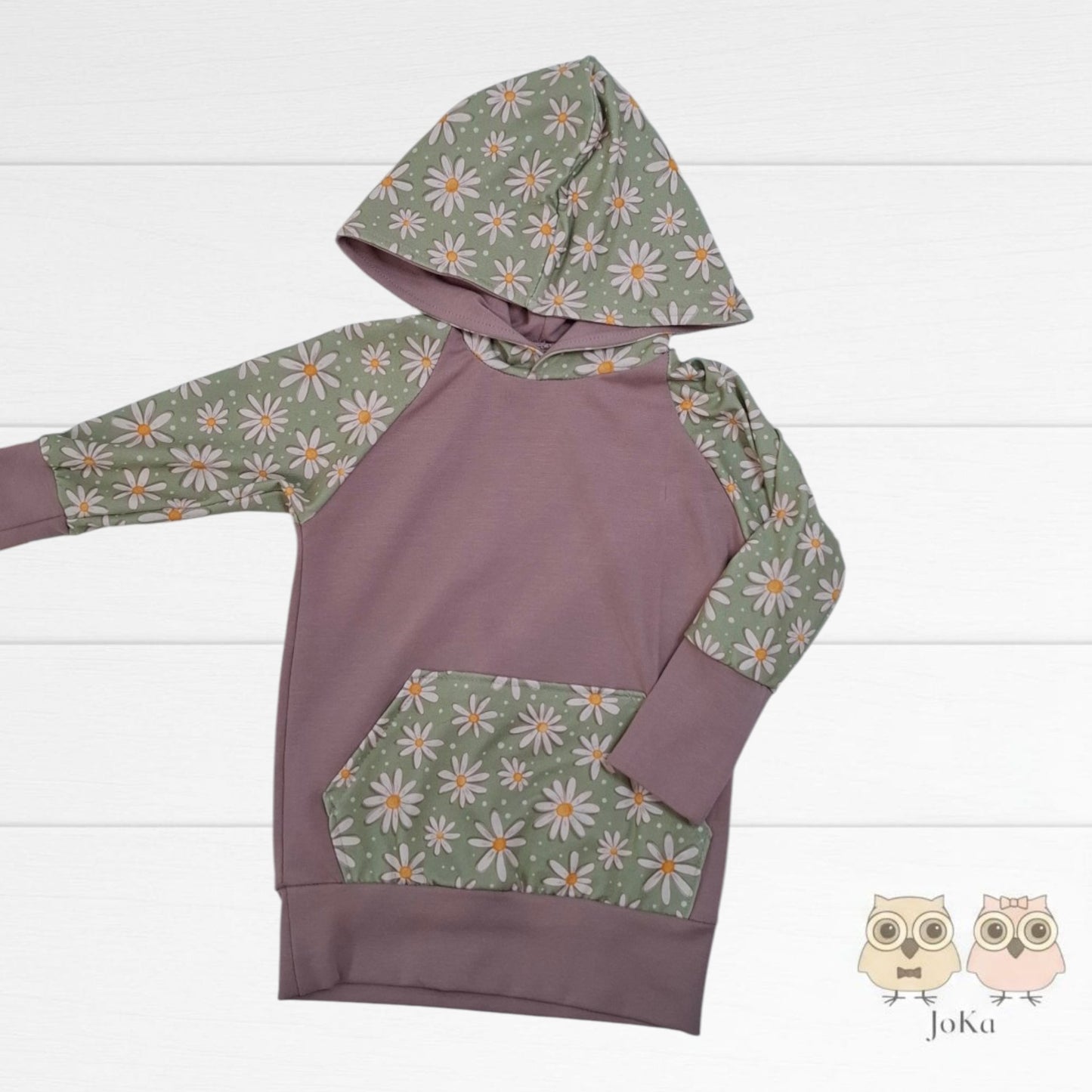 Hoodie évolutif Marguerites vertes