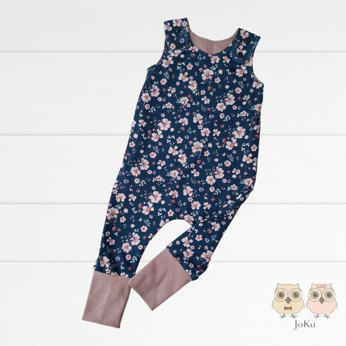 Romper évolutif Floral tia navy