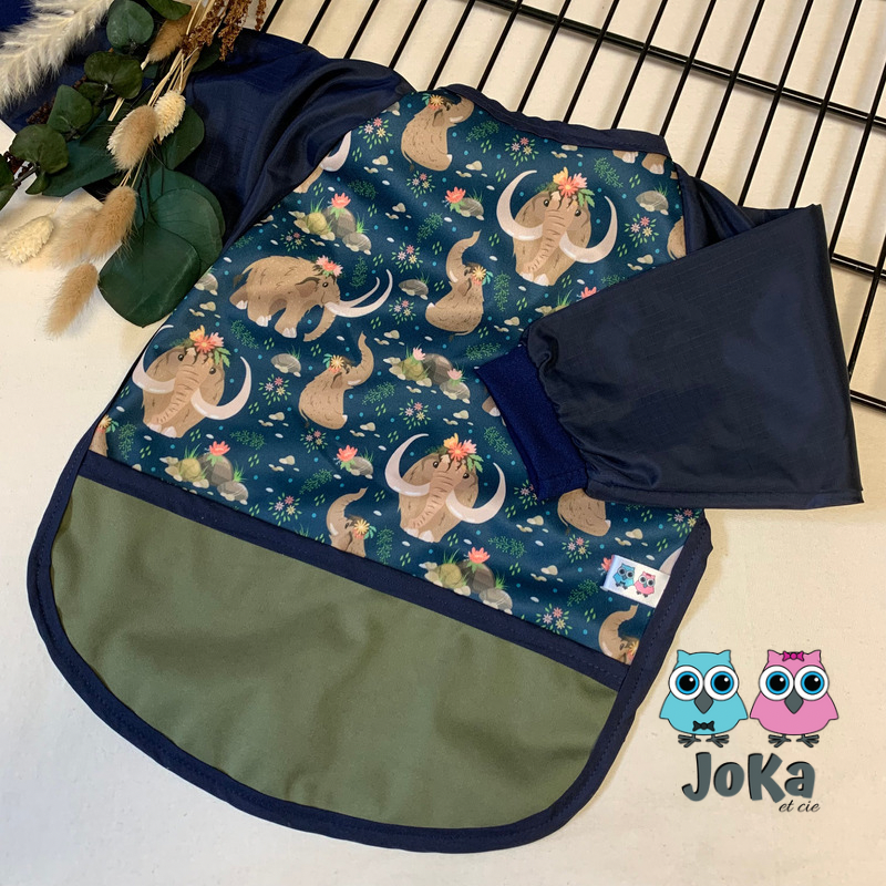 Bavette / tablier à manches Mammouth fleuris