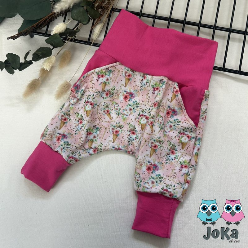 Pantalon évolutif Cornets fleuris 0-3 mois