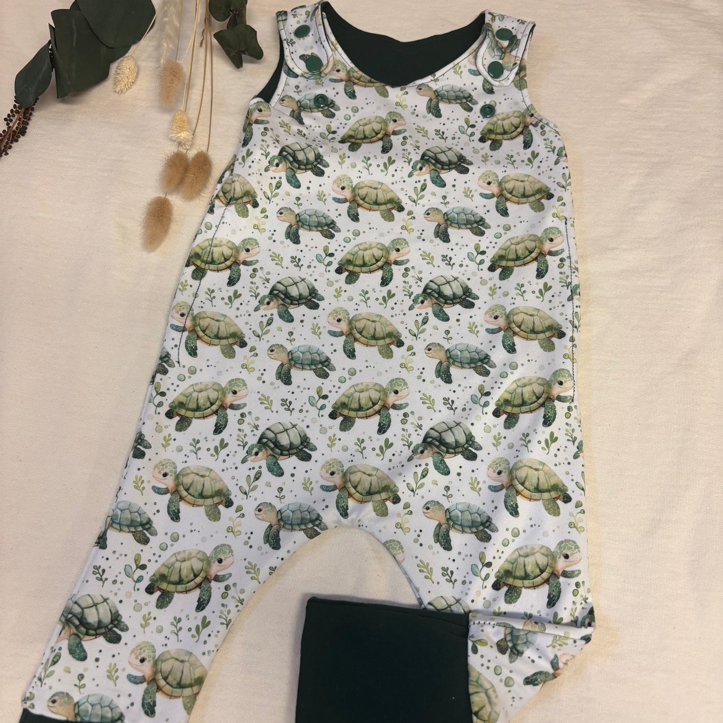 Romper évolutif Tortues et feuillage