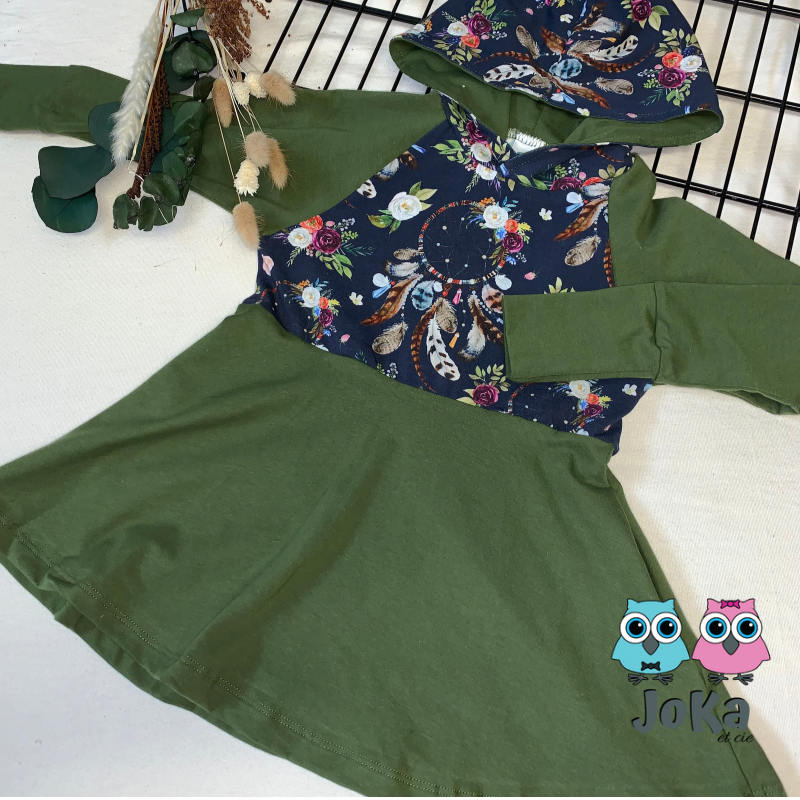 Grow-with-me Dress Chevreuils menthe