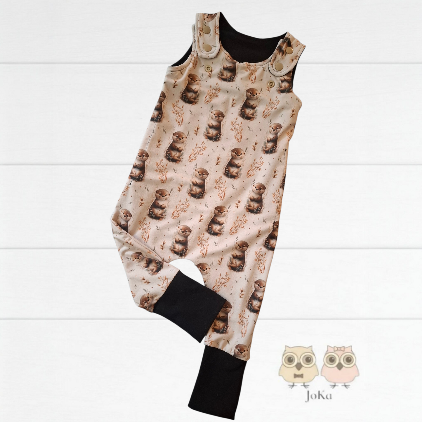 Romper évolutif Loutres beige