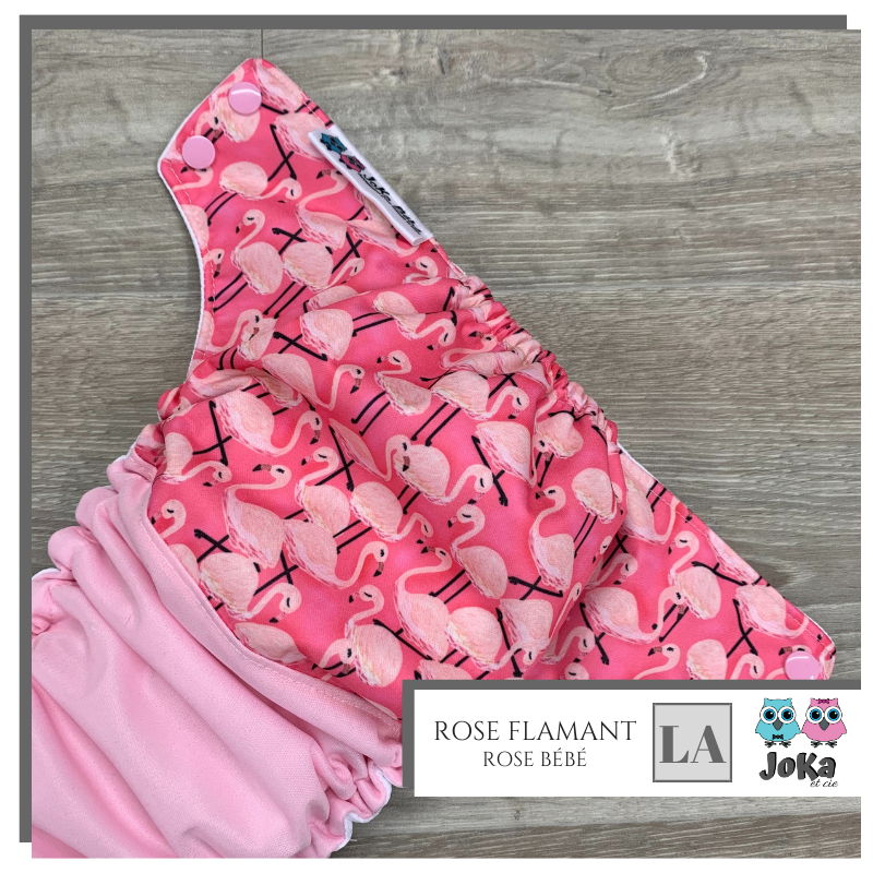 Couche lavable 2.0 Rose Flamant Large