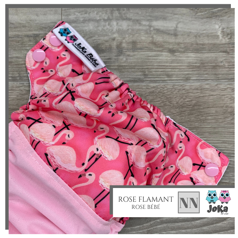 Couche lavable 2.0 Rose flamant Nouveau-né
