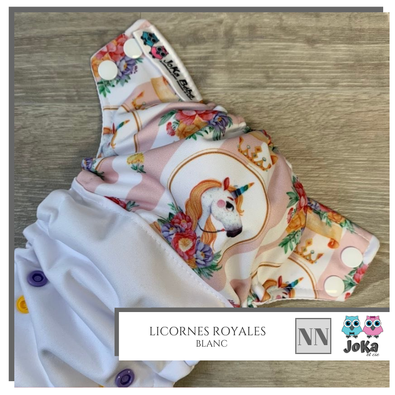 Couche lavable 2.0 Licornes royales Nouveau-né