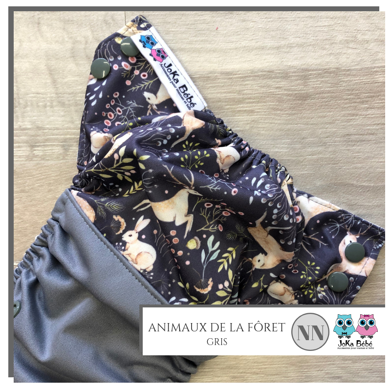 Couche lavable 2.0 Animaux de la forêt Nouveau-né