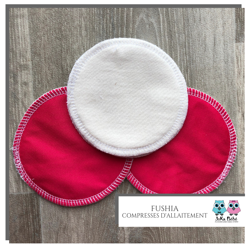 Compresses d'allaitement Unies Fushia