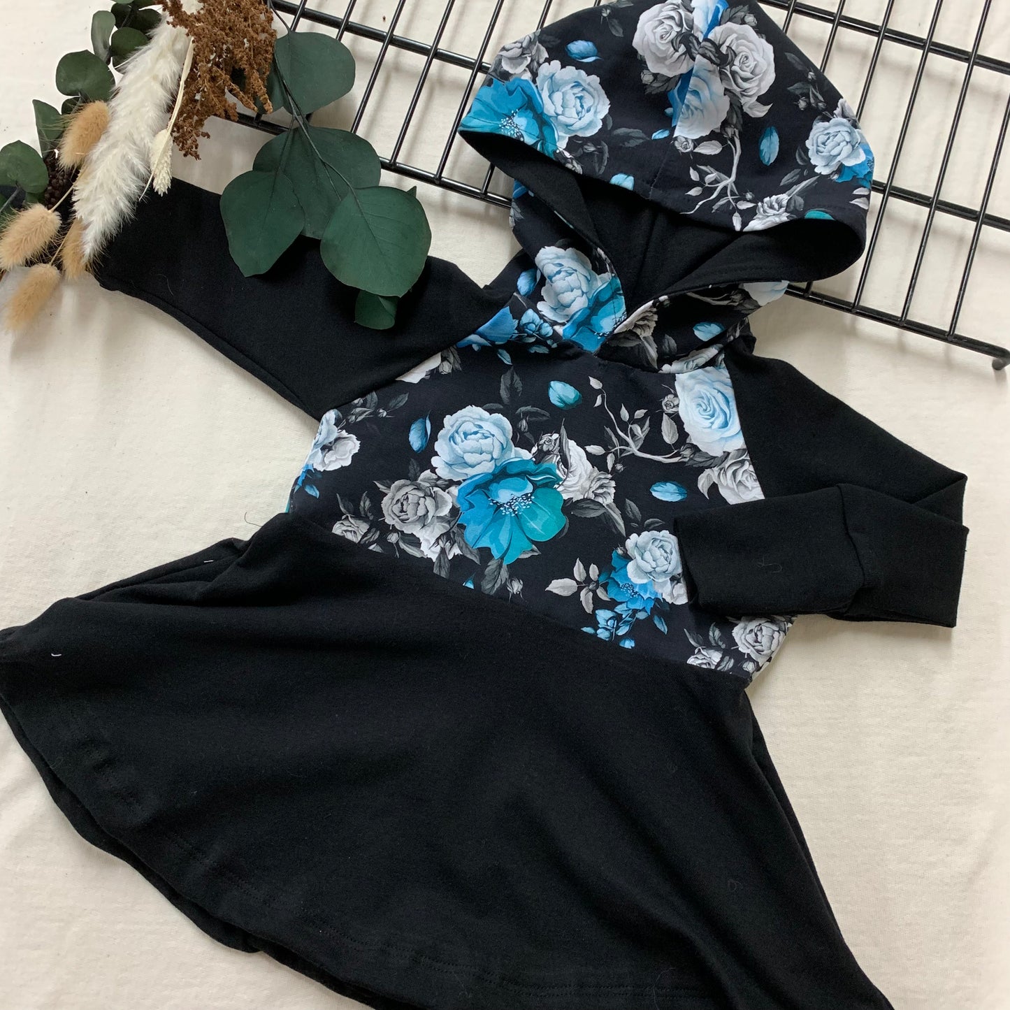 Robe-tunique évolutive Fleurs bleues 3-12 mois