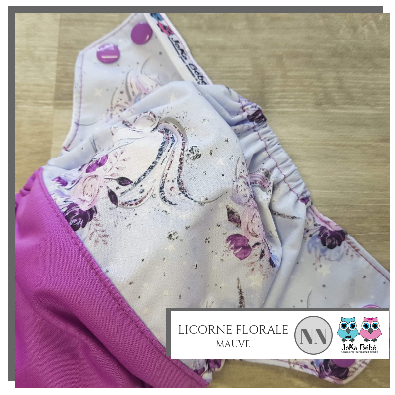 Cloth diaper 2.0 Licornes florales New born