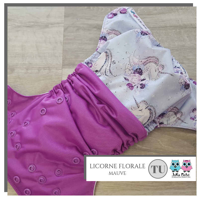 Cloth diaper 2.0 Licornes florales Large