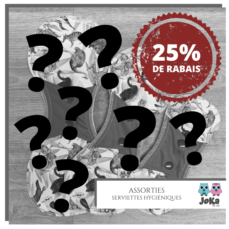 Serviette hygiénique lavable surprise