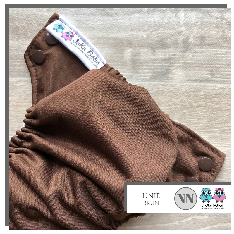 Couche lavable unie Brun Nouveau-né
