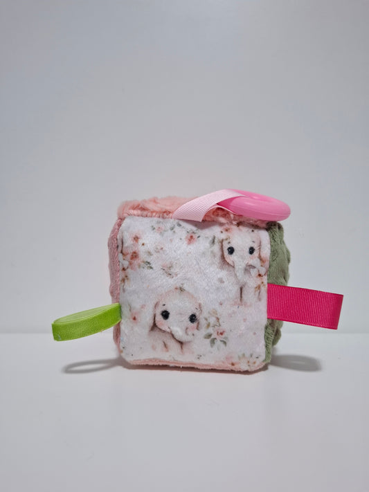Mini cube Éléphanteau floral