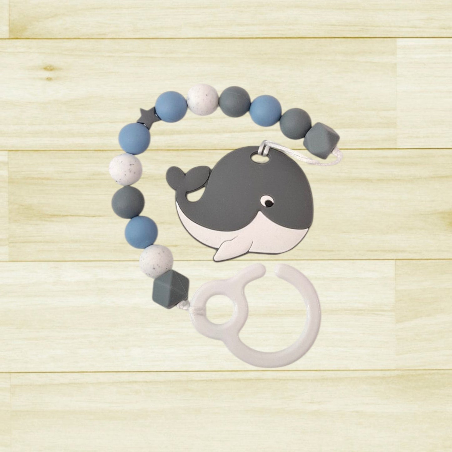 Jouet de poussette Baleine grise
