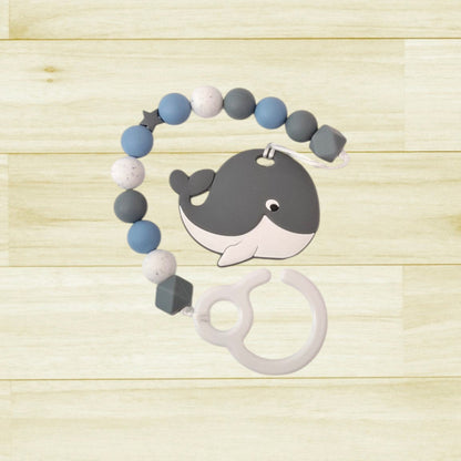 Jouet de poussette Baleine grise
