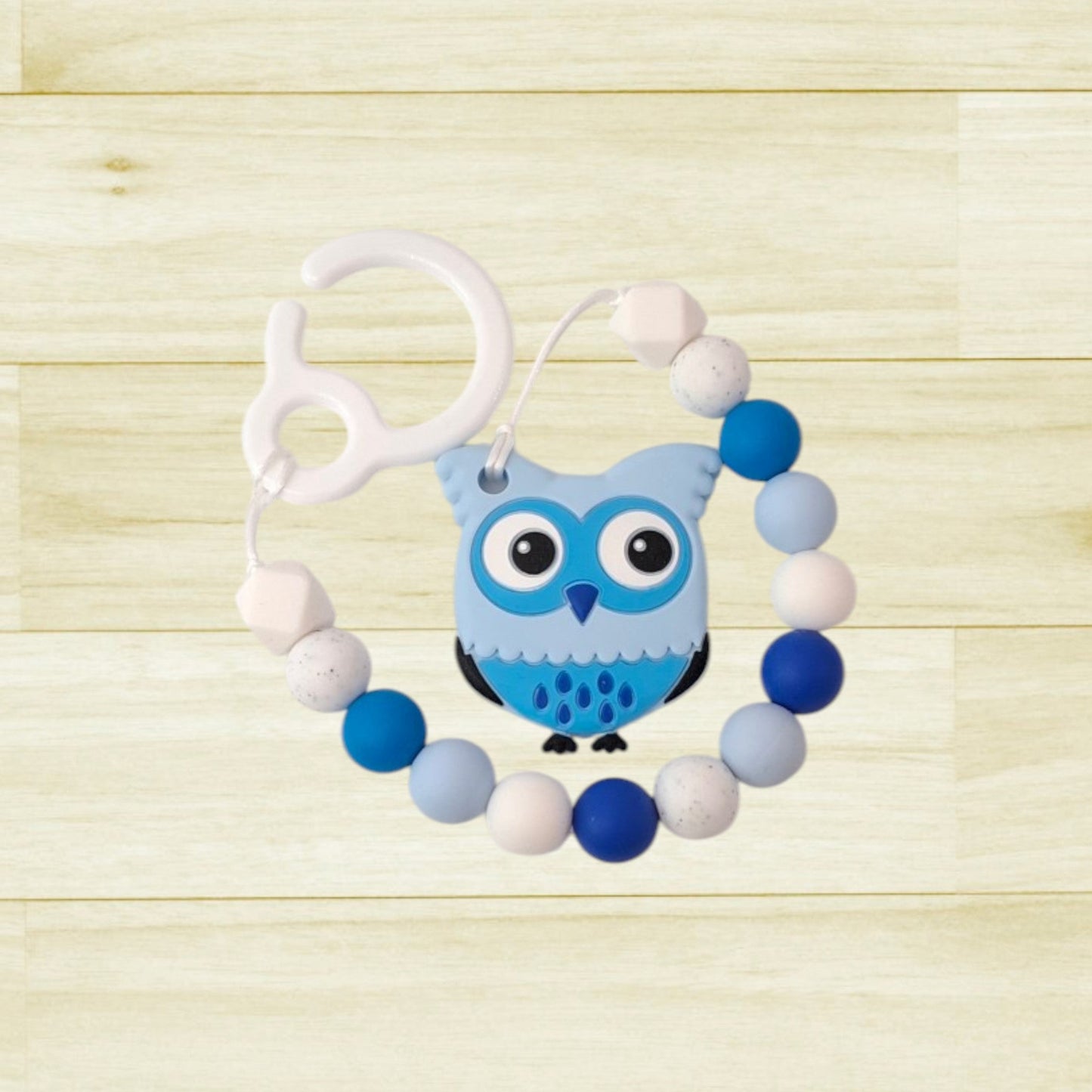Jouet de poussette Hiboux bleu