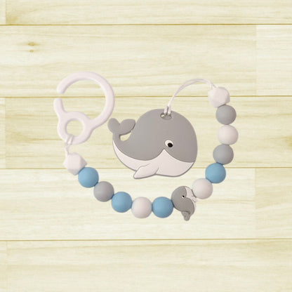 Jouet de poussette Baleine grise