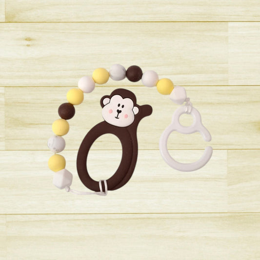 Jouet de poussette Singe jaune