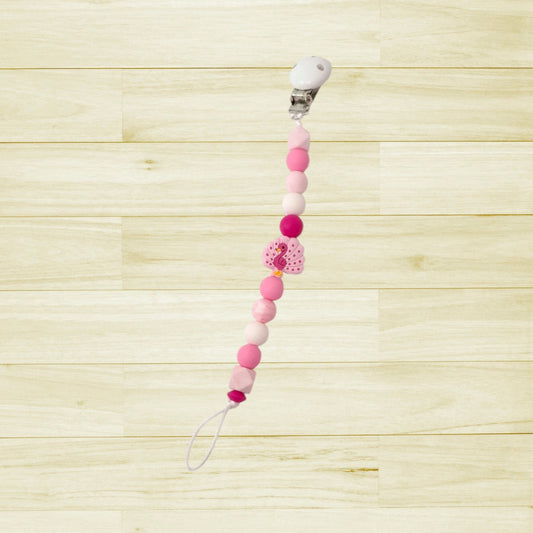 Attache-suce Paon rose 3D