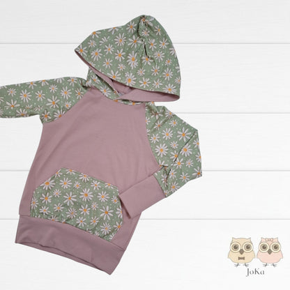 Hoodie évolutif Marguerites vertes