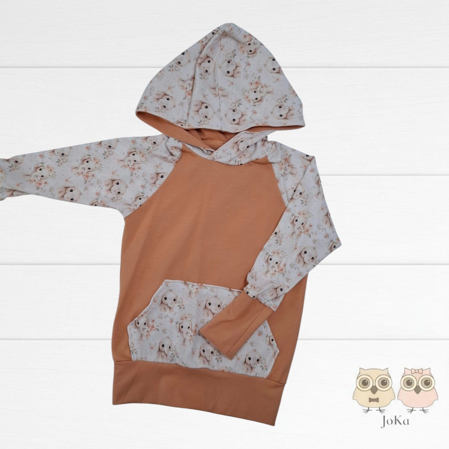 Hoodie évolutif Éléphanteau floral