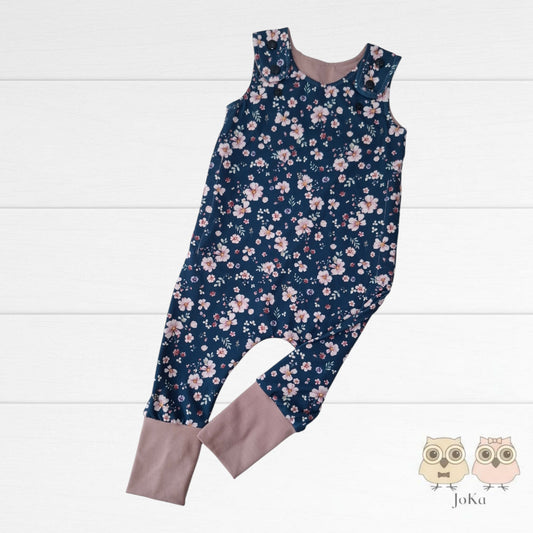 Romper évolutif Floral tia navy