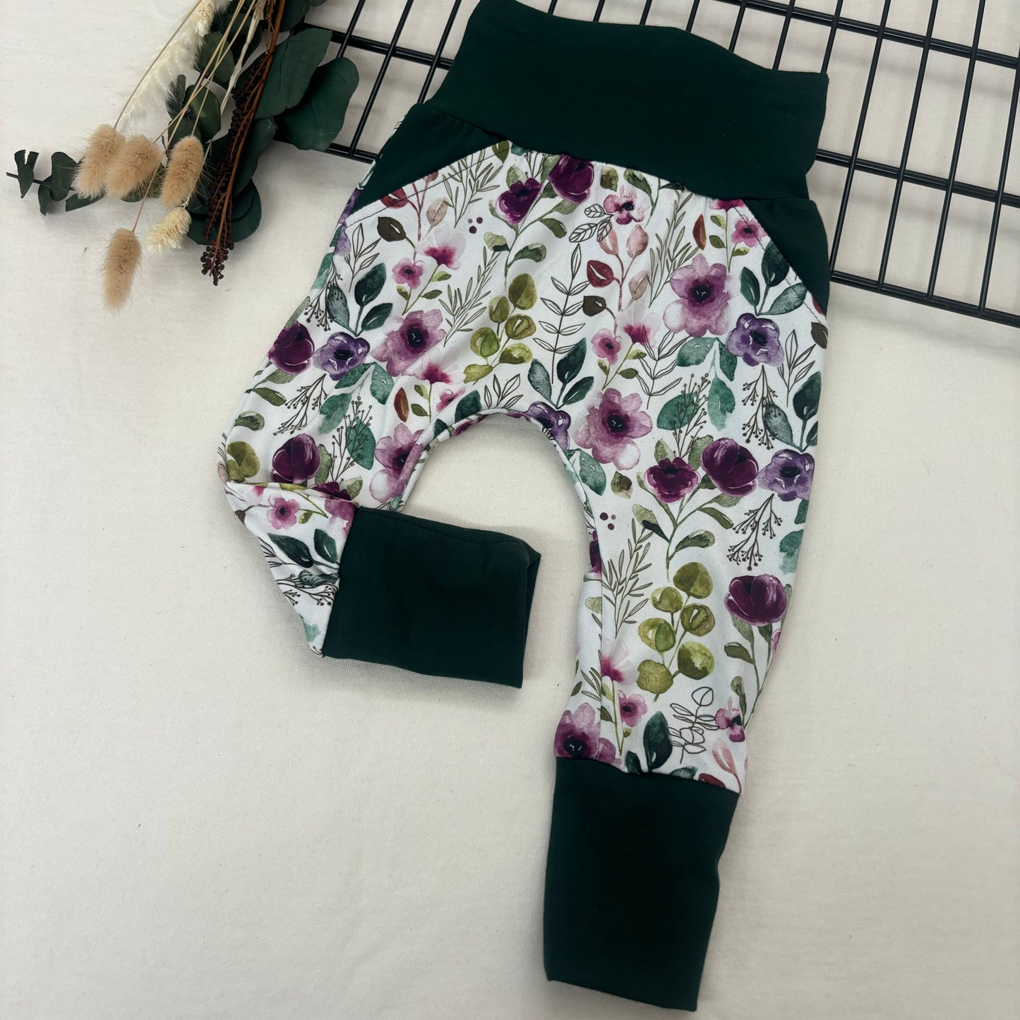 Pantalon évolutif Fleurs mauves