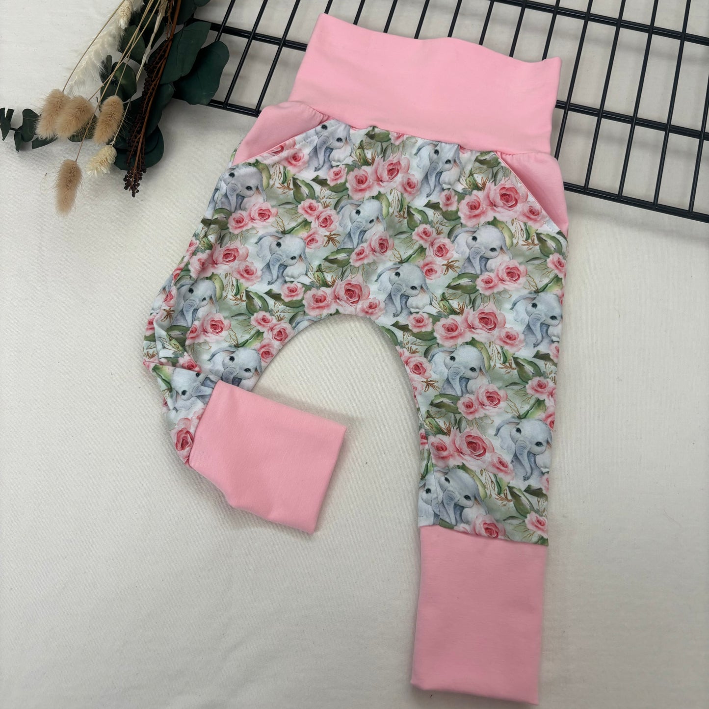 Pantalon évolutif Éléphant fleuris