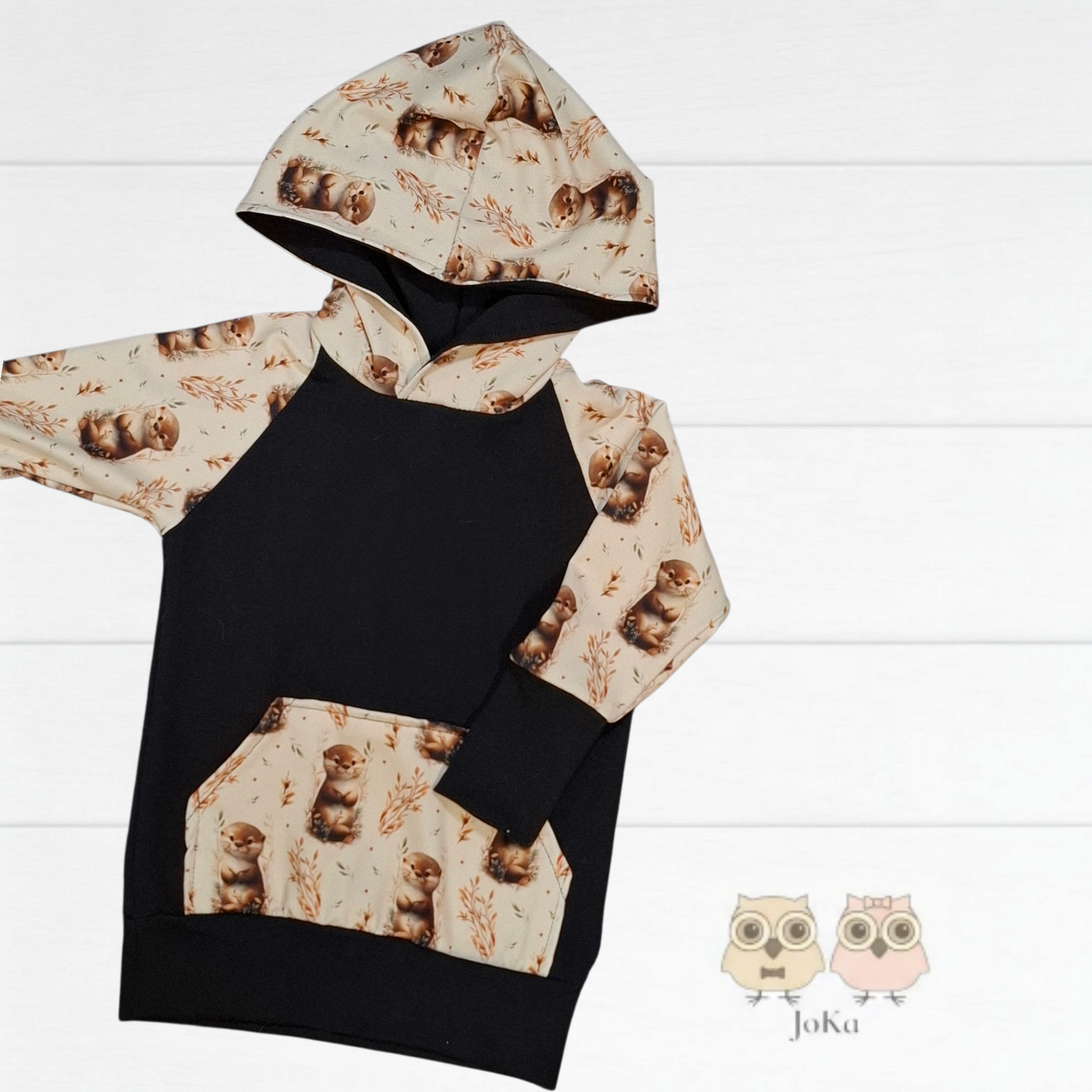 Hoodie évolutif Loutres crème