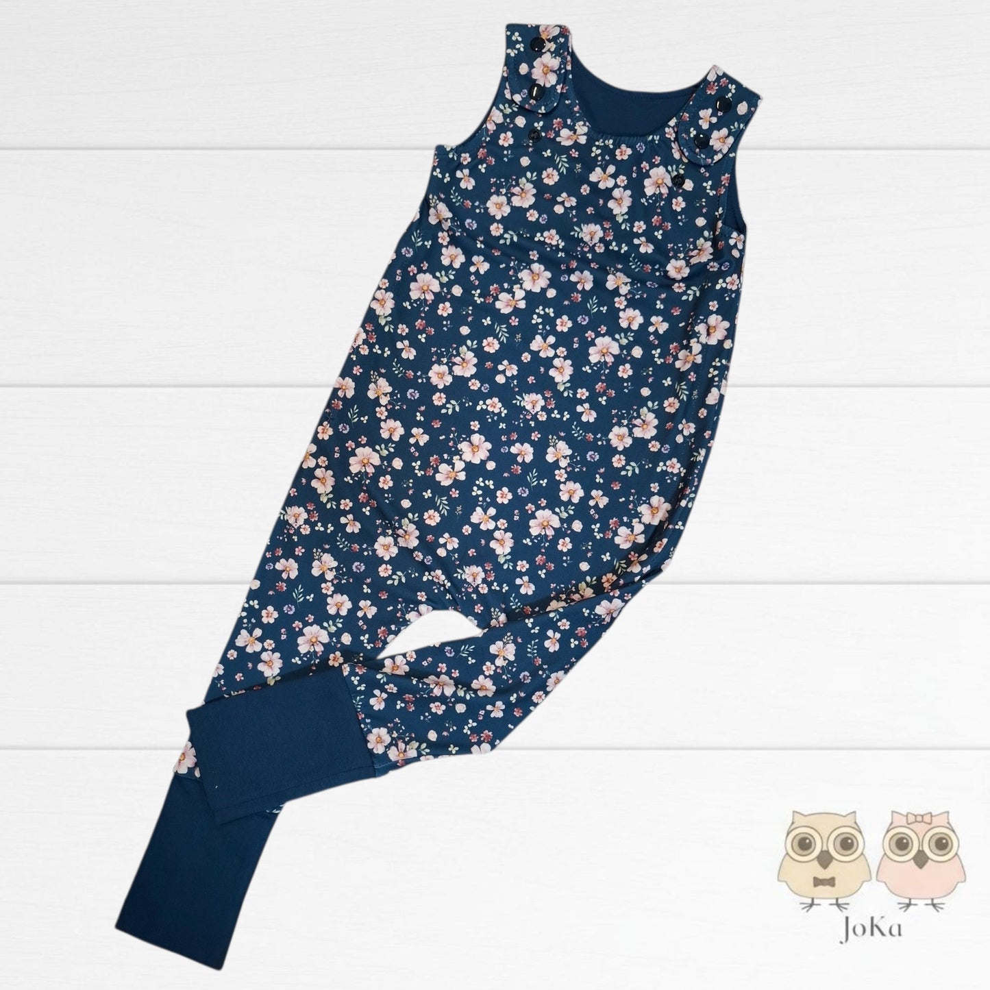 Romper évolutif Floral tia navy