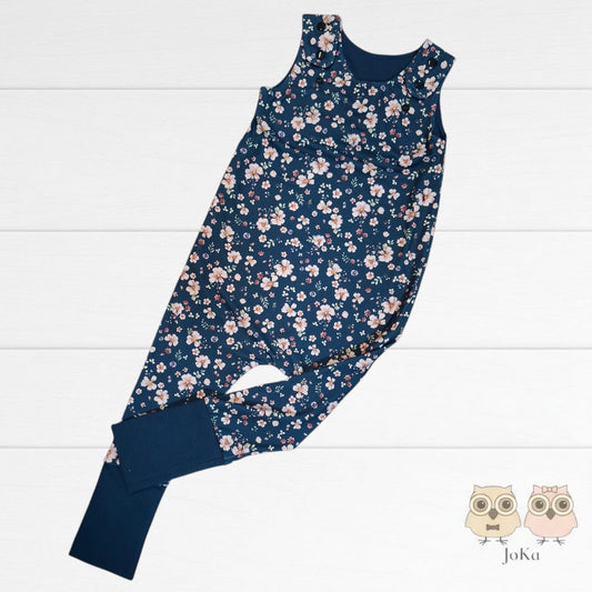 Romper évolutif Floral tia navy