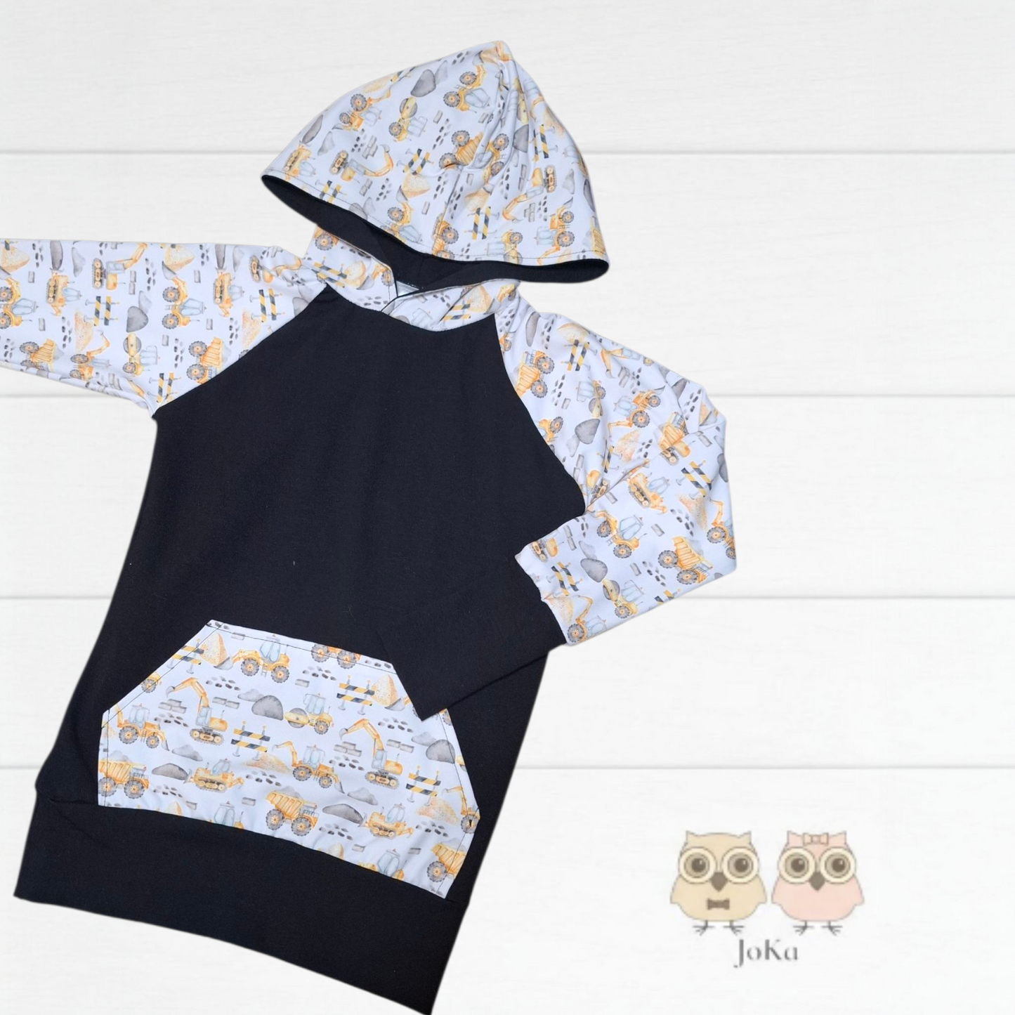 Hoodie évolutif Chantier de construction fond blanc