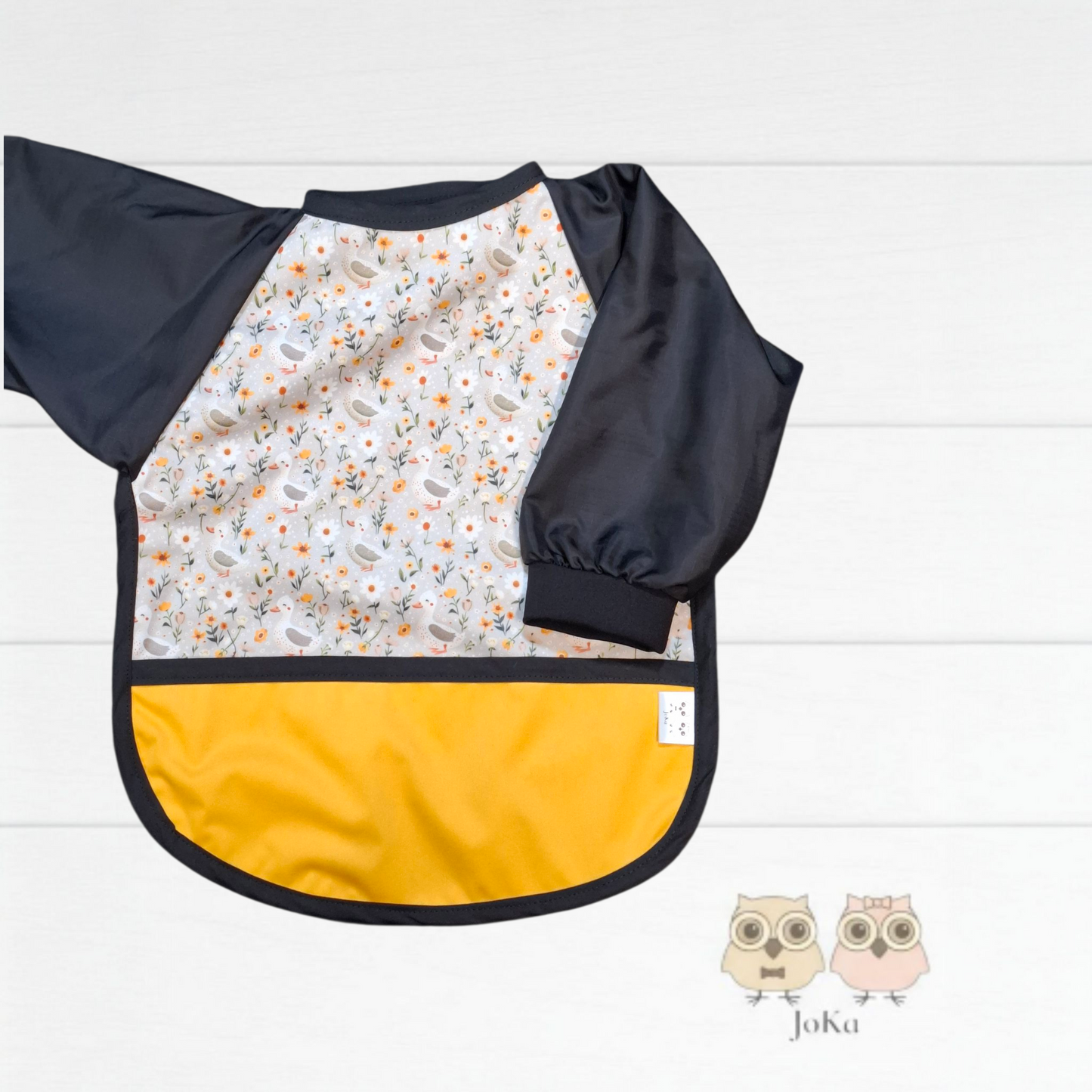 Bavette / tablier à manches Canards floral