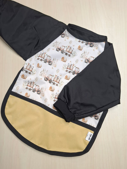 Bavette / tablier à manches Tracteurs et animaux à la ferme