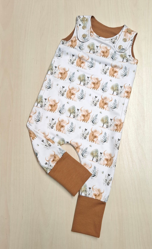 Romper évolutif Maman et bébé vaches highland