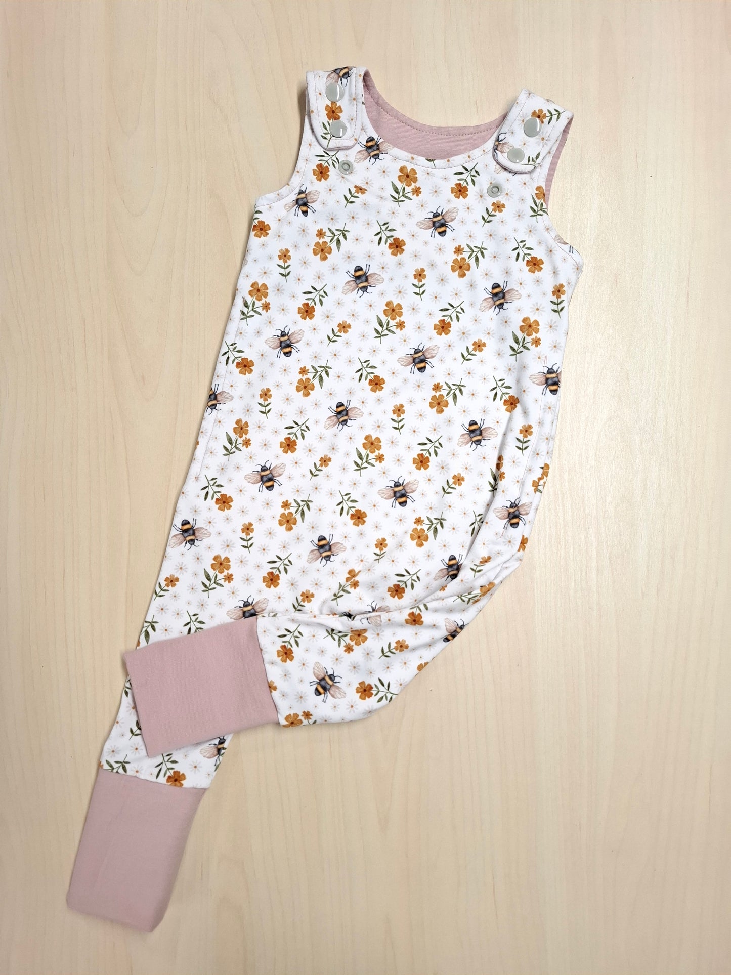 Romper évolutif Abeilles, fleurs et marguerite