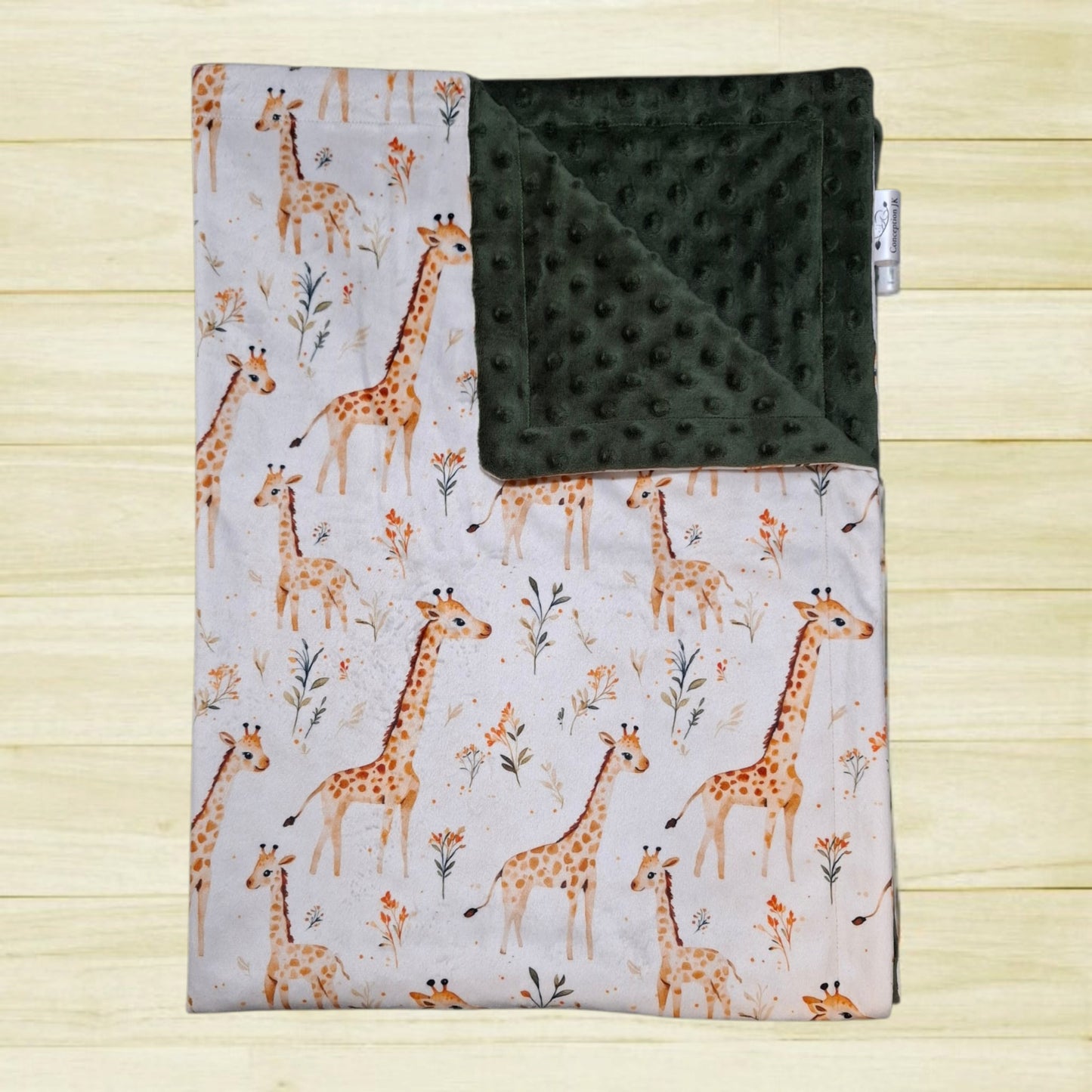 Couverture Girafes et fleurs