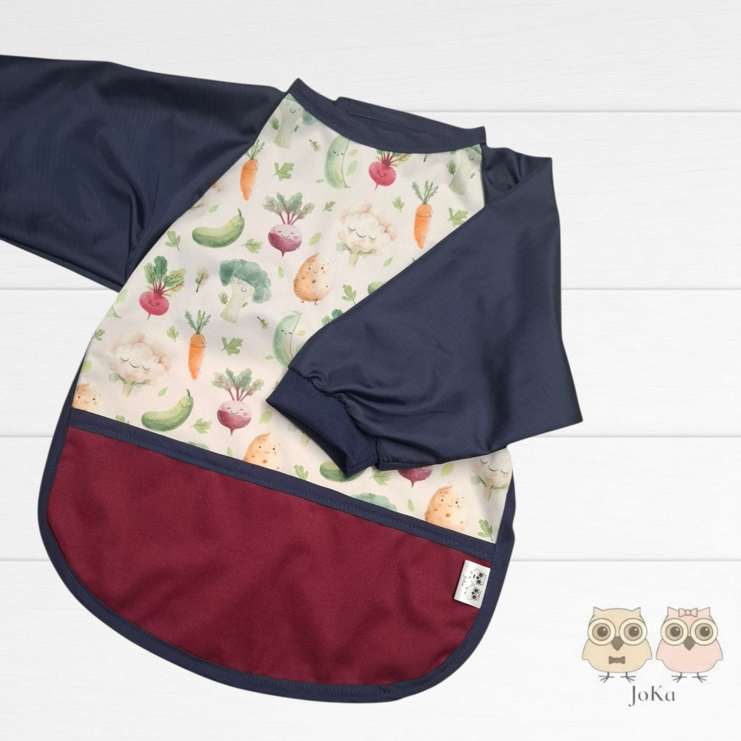 Bavette / tablier à manches Légumes aquarelle