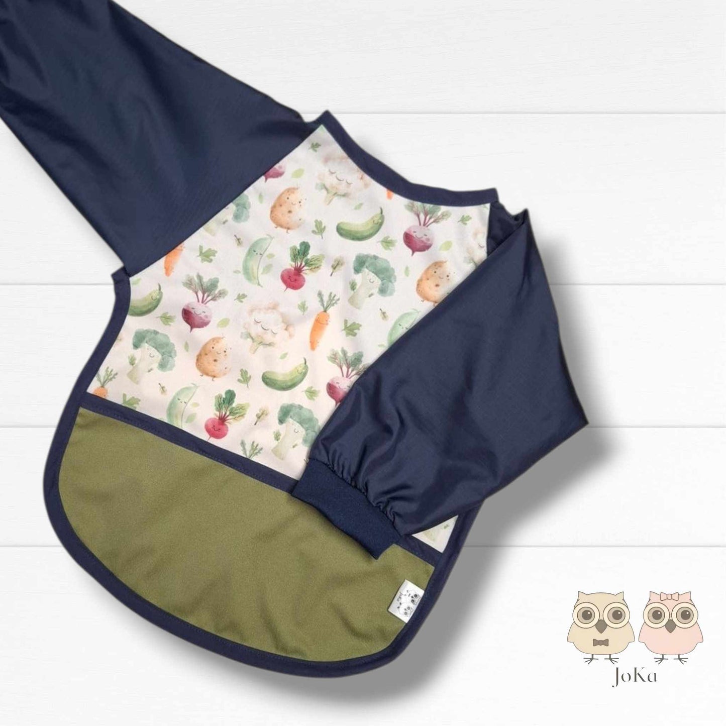 Bavette / tablier à manches Légumes aquarelle