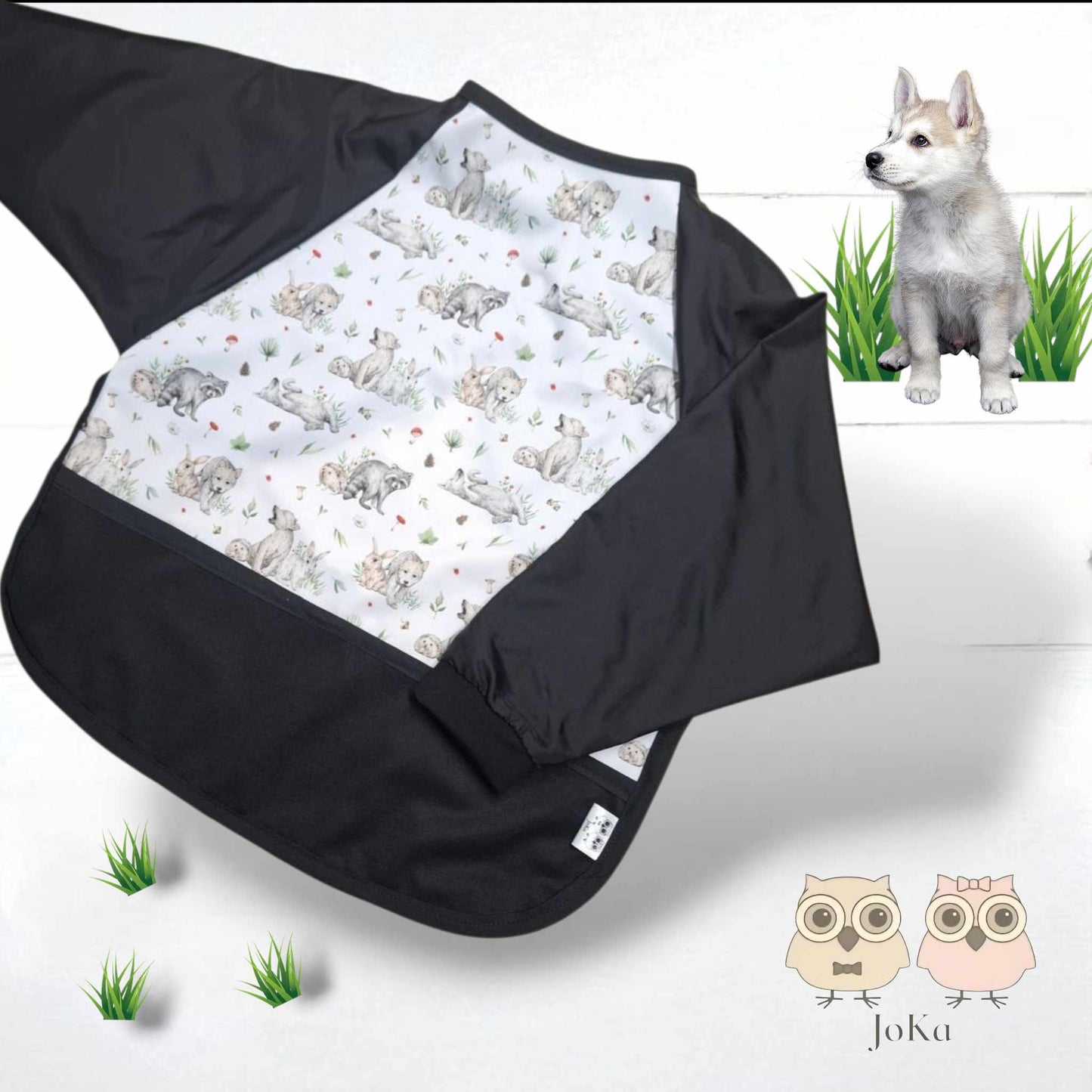 Bavette / tablier à manches Animaux des prés