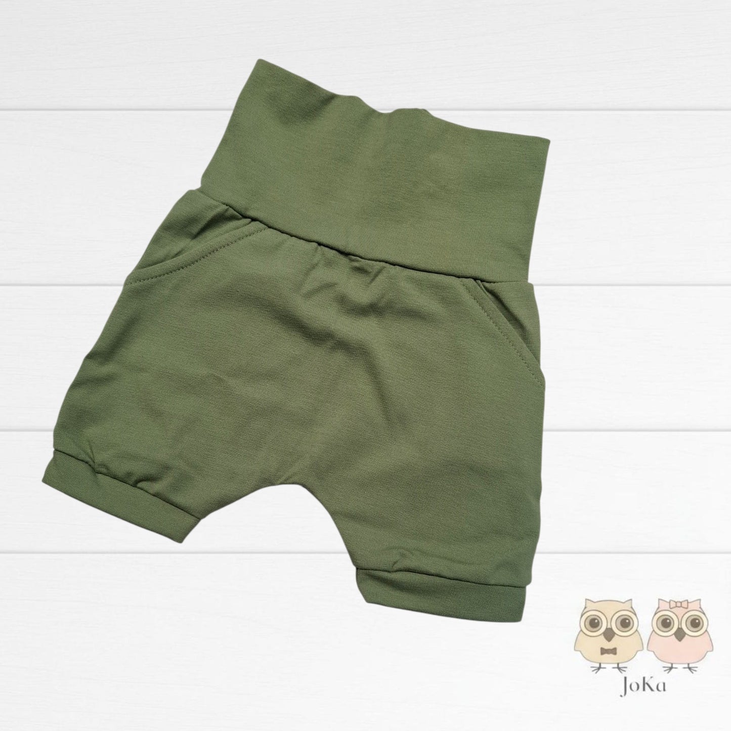 Short évolutif uni Vert army