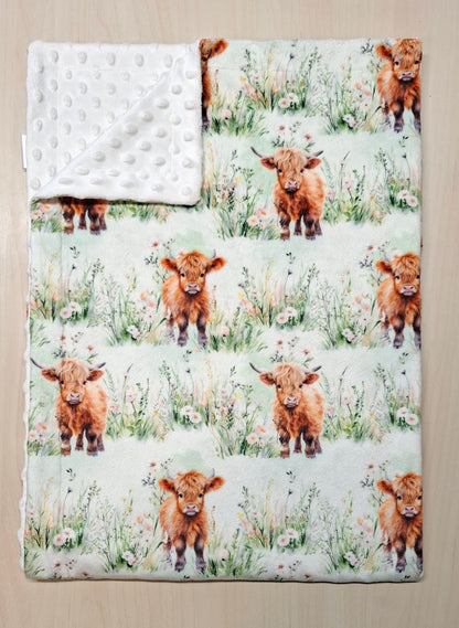 Couverture Vaches highland dans le champs