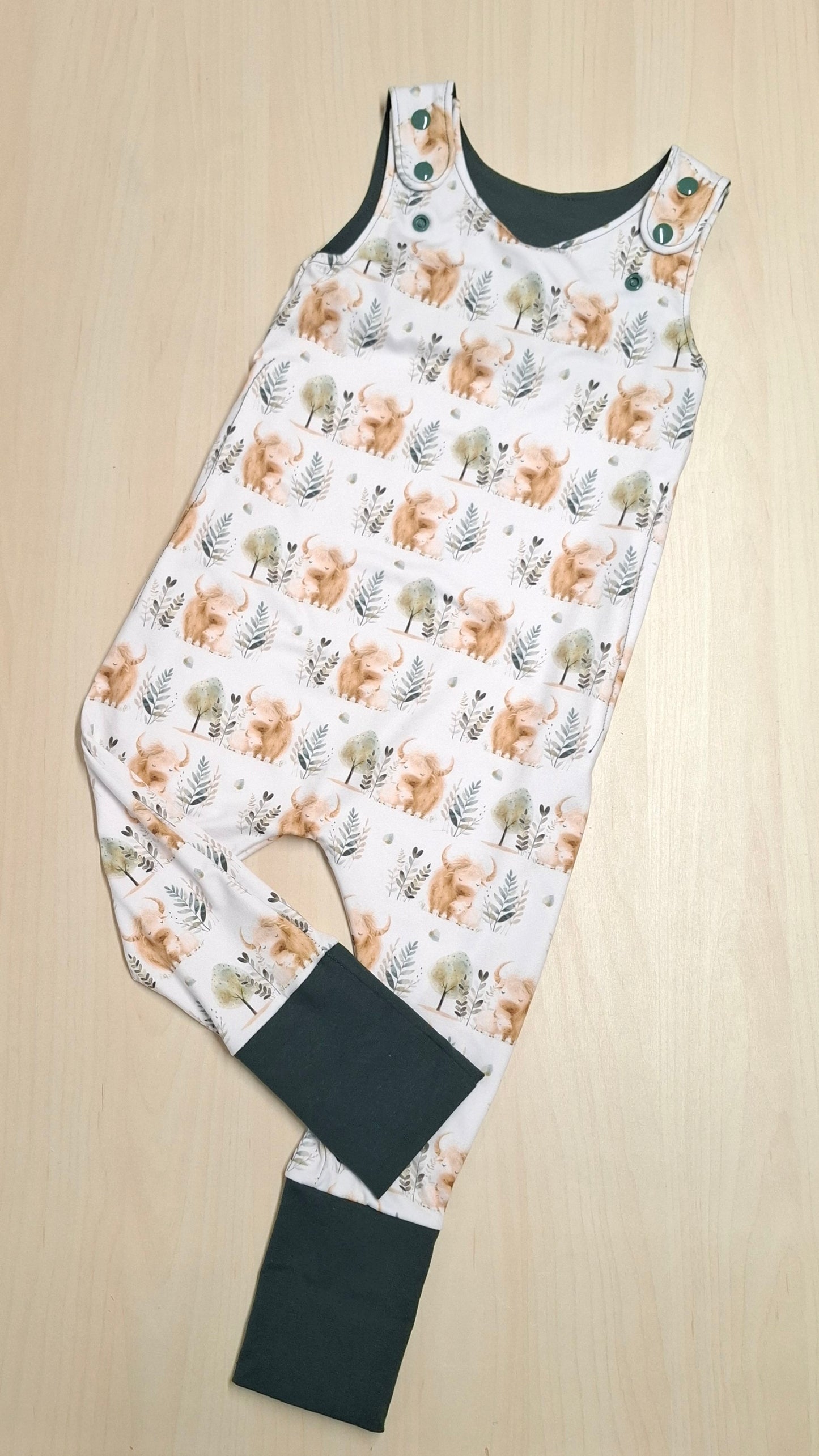 Romper évolutif Maman et bébé vaches highland