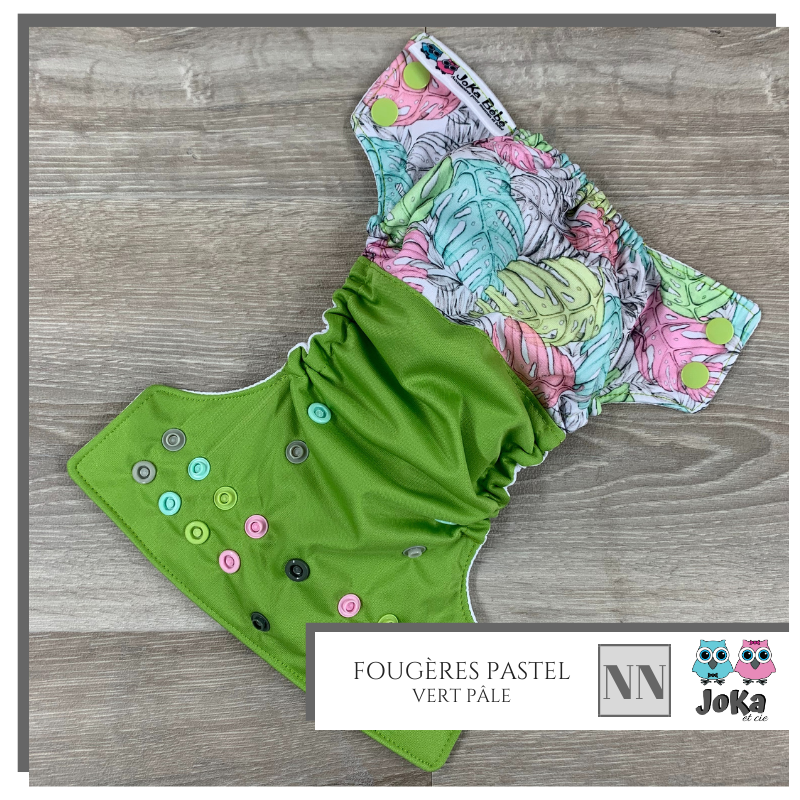 Cloth diaper 2.0 Fougères pastel New born